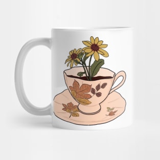 Autumn Cottagecore Black Eyed Susans Tea cup Mug